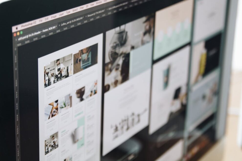 Webdesign layouts in Photoshop Schermafbeelding van webdesignlayouts in Photoshop als voorbeeld van conversiegericht webdesign