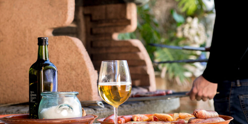 eten samen met een lekker wijntje